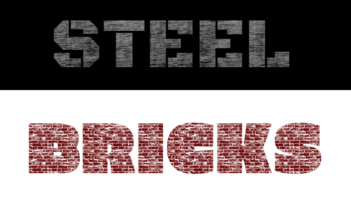 Google fonts text effects - Scuffed Steel and Brick 