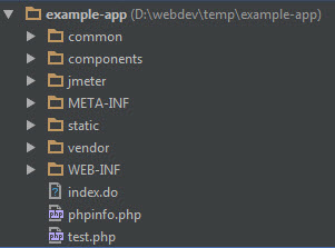 Example file structure