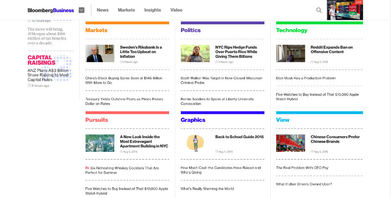 Bloomberg web site