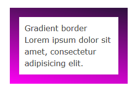 Border image with a gradient instead of an image.