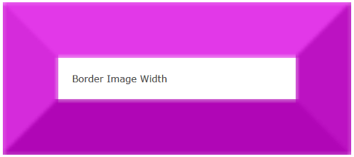 Border image width set without the px unit.