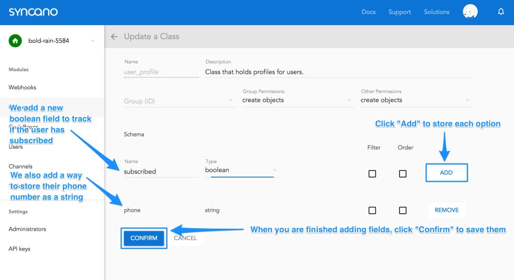 Updating our user_profile for SMSes