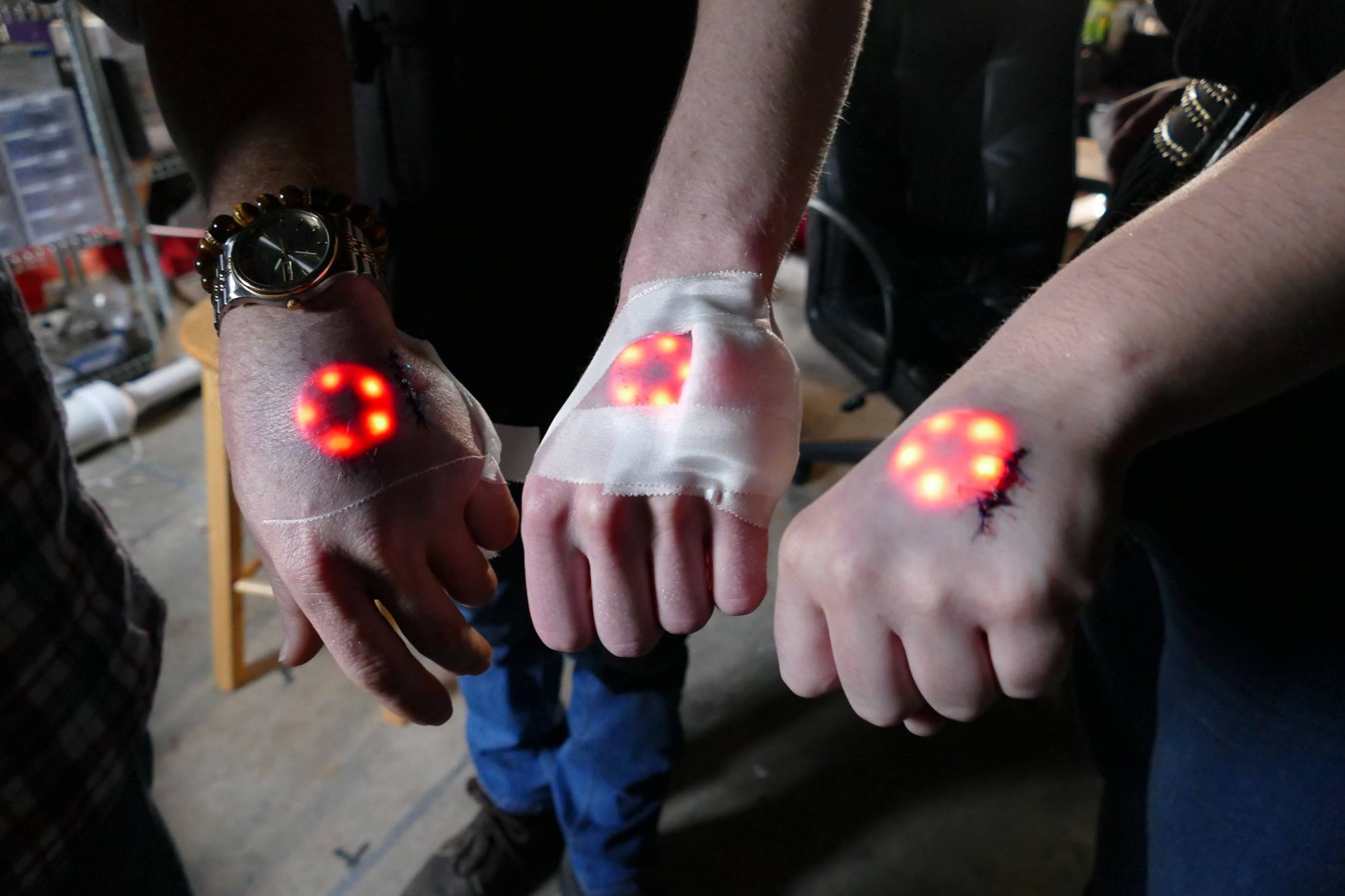 Hand embedded LEDs