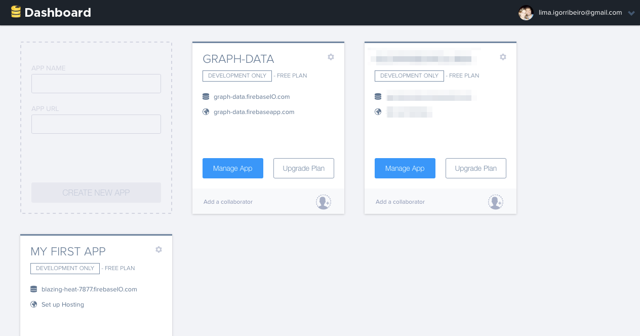 Firebase Dashboard