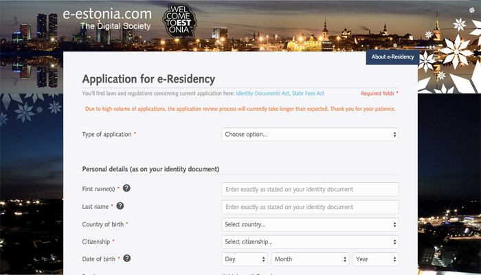 E-Residency Application Form