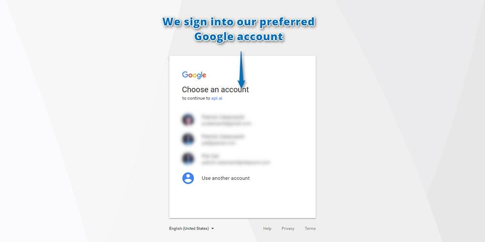 Signing in with your Google account