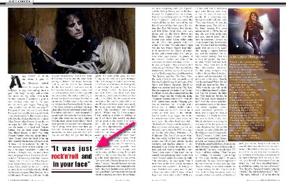 Alice Cooper in Rolling Stone
