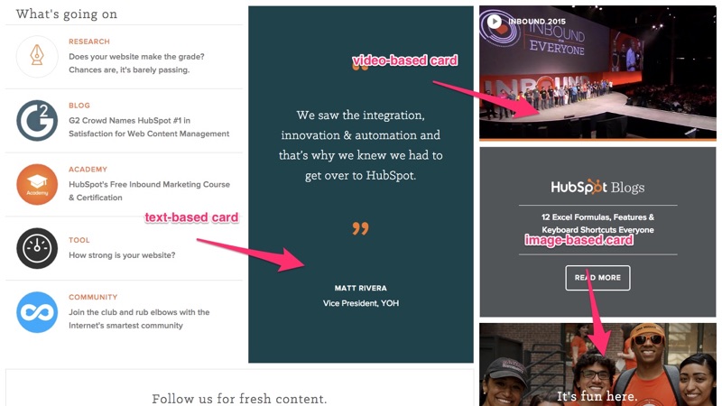 HubSpot’s card-based video