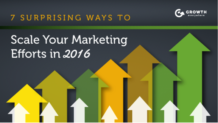 7 Surprising Ways to Scale Your Marketing Efforts in 2016