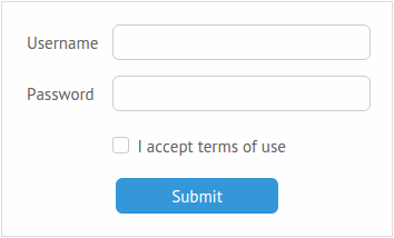 Simple Webix form with three fields