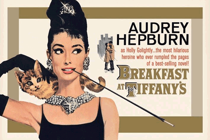 Breakfast at Tiffany's poster and the natural path our eye follows.