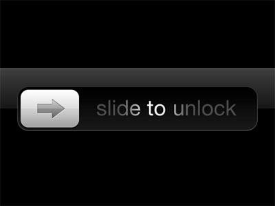 the good old iphone 'slide to unlock'