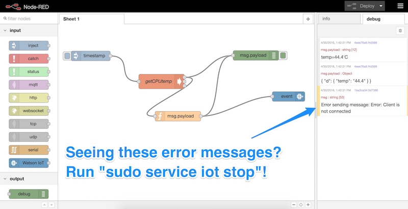 Errors of connection failures