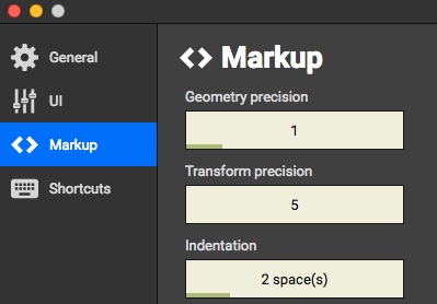 Markup precision controls