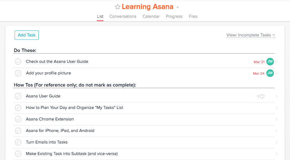 Asana Content Library