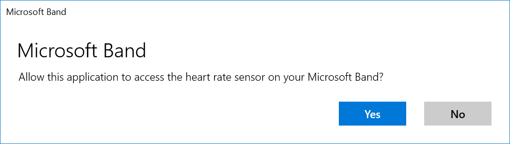 Heart rate consent on Windows