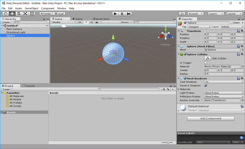 Creating a Unity Sphere
