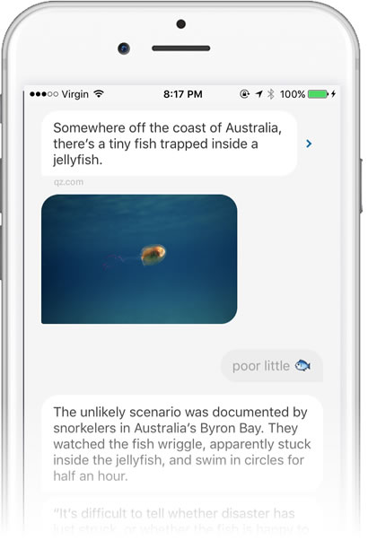 Quartz app: Conversational UIs as News