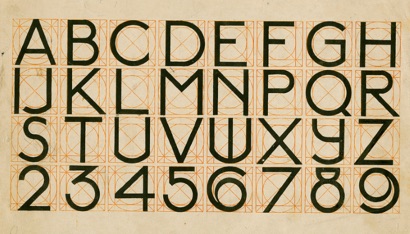J.L.M. Lauweriks. Alphabet, [1900]. NAI Collection