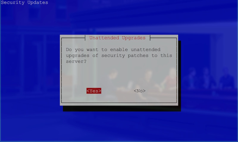 Do you want unattended upgrades question