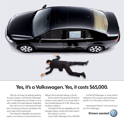 Our reconfigured VW ad