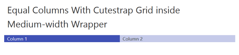 Equal two-column grid using Cutestrap.