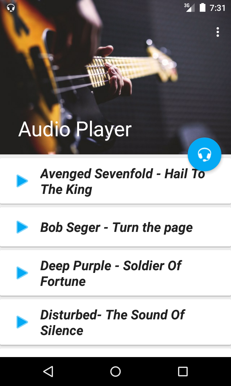 simple android program to play mp3