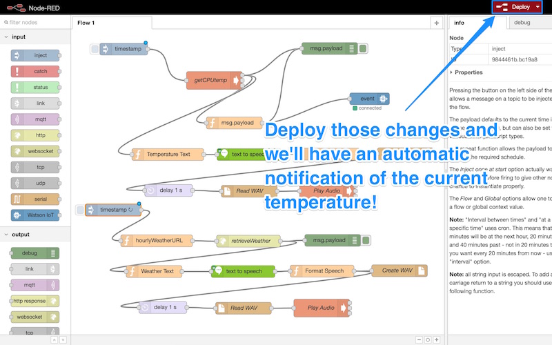 Deploying our finished version