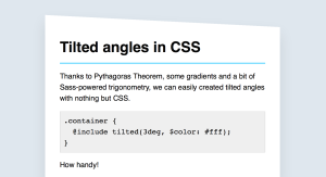 Tilted Angles in Sass