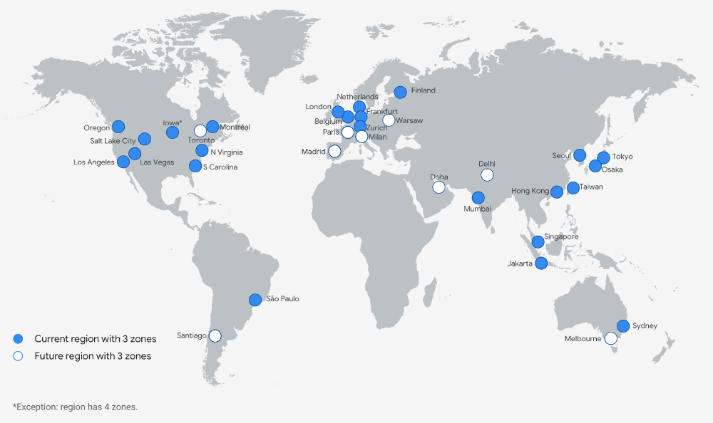 Google server locations