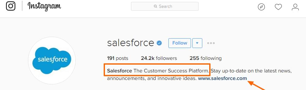 Instagram上的Salesforce