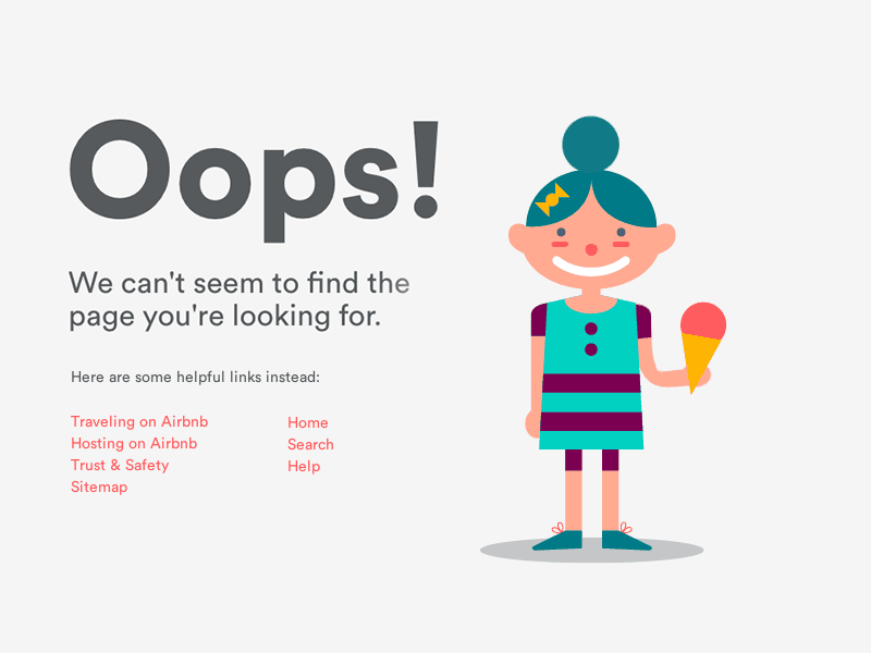 404 screen animation by Airbnb