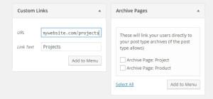 Quick Tip: Add Archive Pages to the WordPress Menu Builder