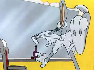 Bugs Bunny distorted by surprise