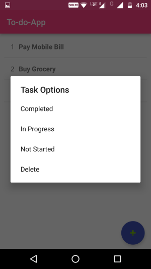 Task Options