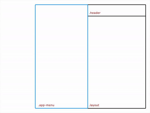 app-menu inside layout class