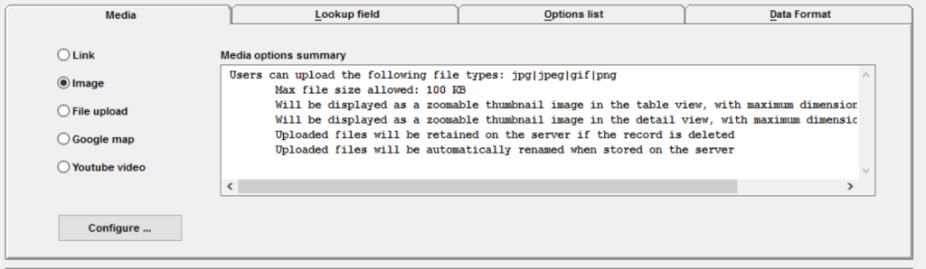 user image field