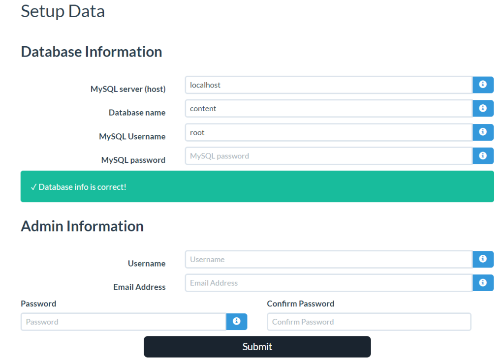 Database Connection and App Setup