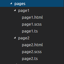 Each component has its own SCSS file