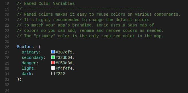 Overriding Color variables