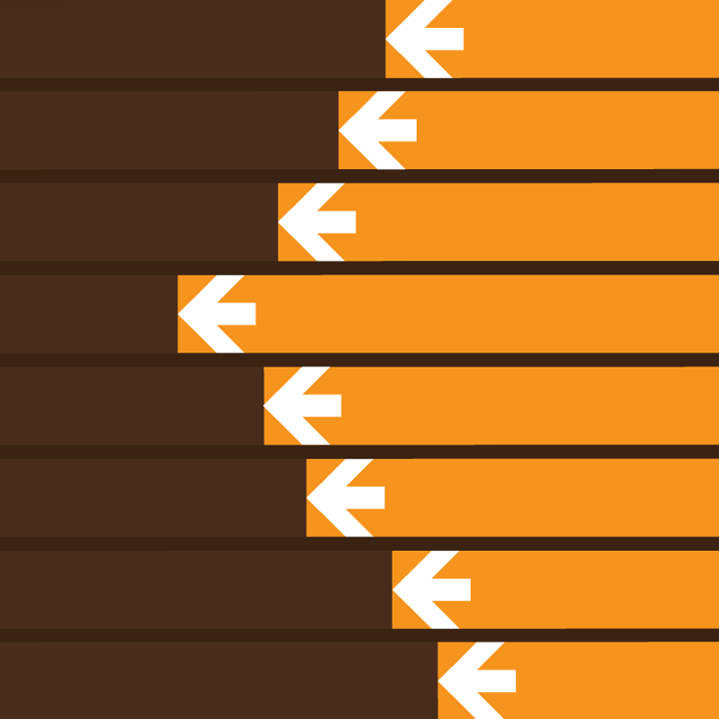 Vector image of parallel racing arrows, indicating multi-process execution