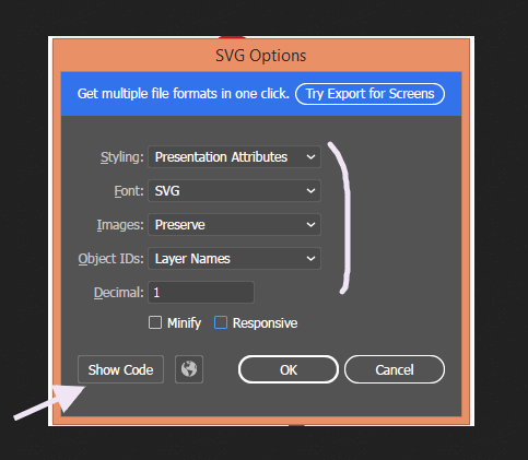 Options in Save As panel in Adobe Illustrator