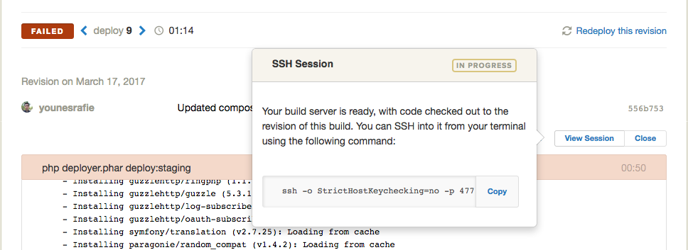 Build Server SSH