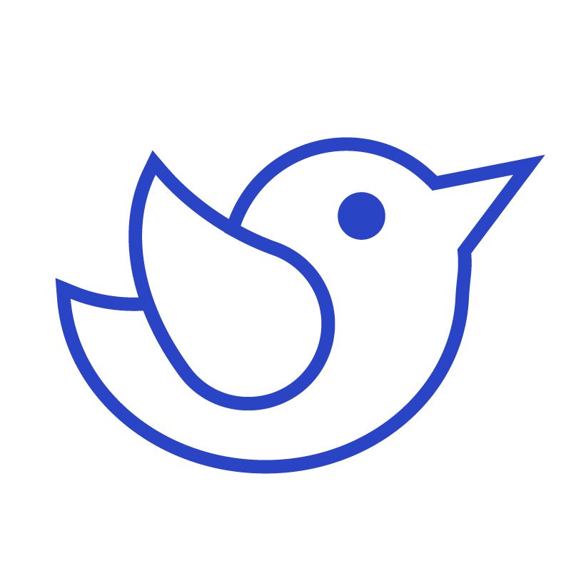 Outline of twitter logo