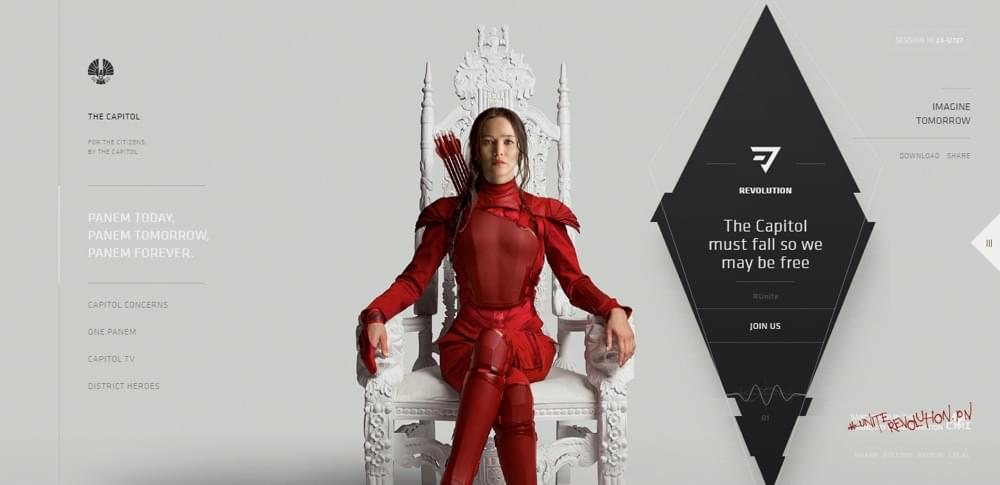 The Capital. Woman in red in a throne.