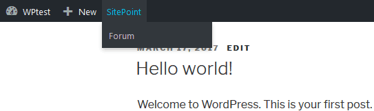Customized WordPress Toolbar