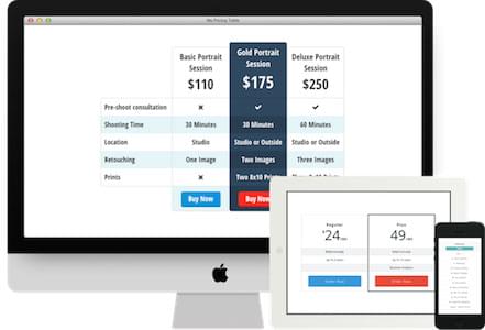 Easy Pricing Tables