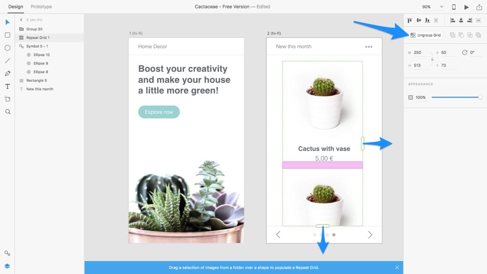 Faster prototyping with Repeat Grids