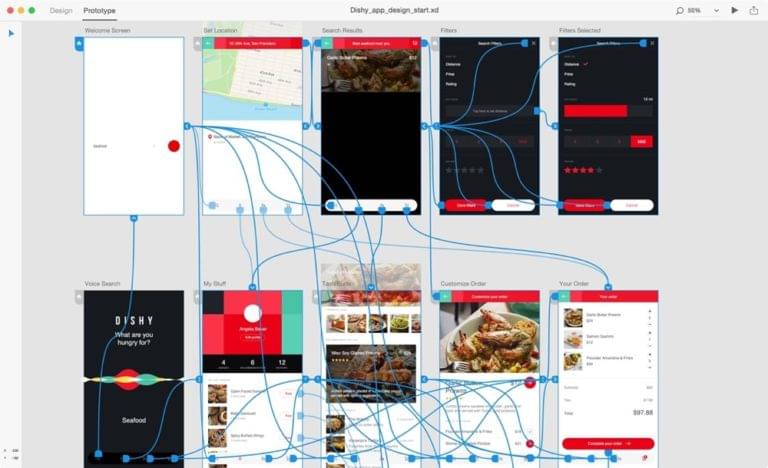 Prototyping interactions with Adobe XD
