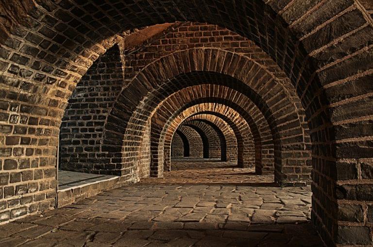 A vaulted cellar